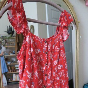 Xhilaration Floral Sleeveless Jumpsuit